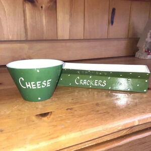 1930’s Cheese and Cracker Serving Set by Carmel, CA Potter von S.
